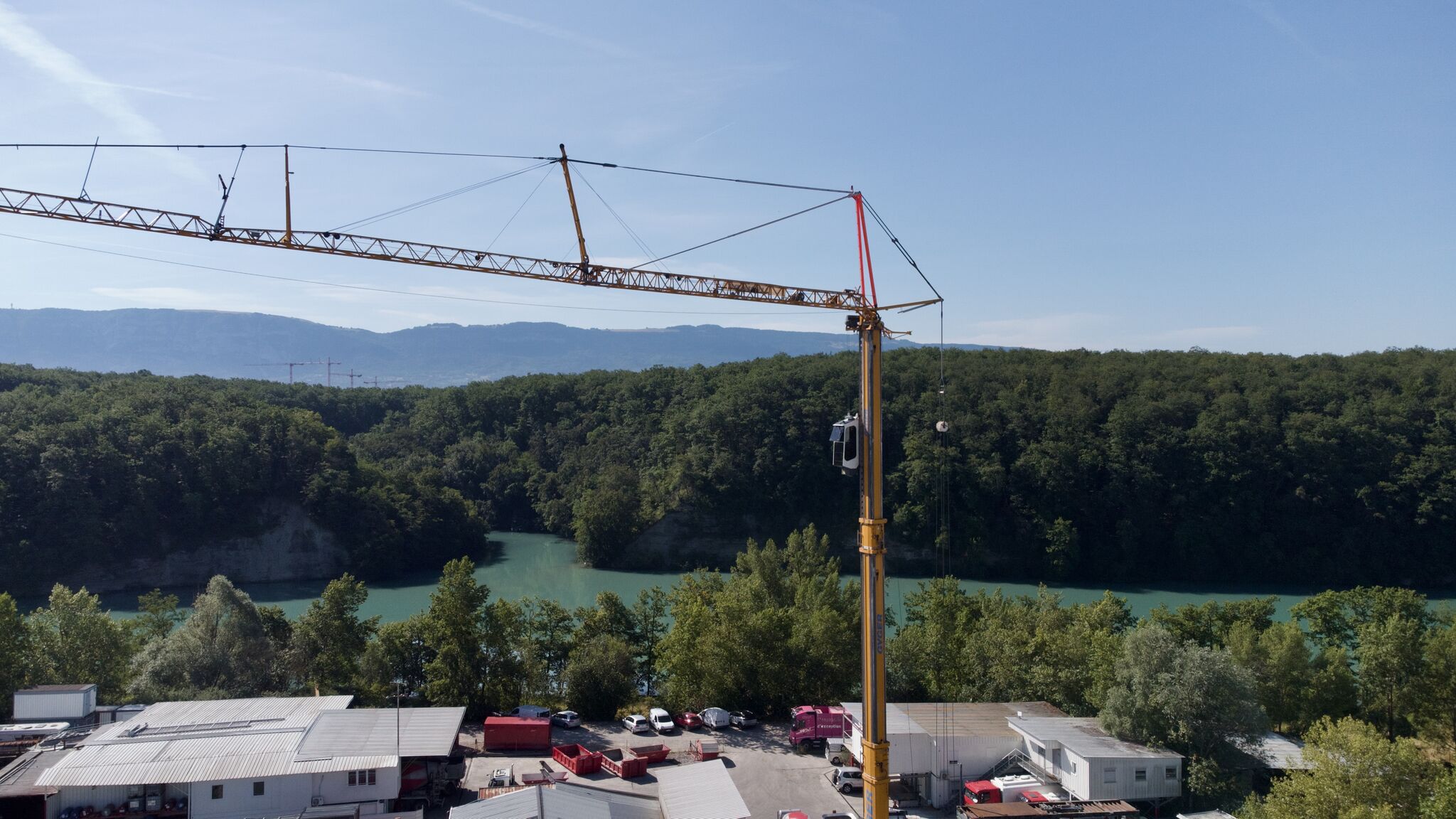 La grue MK140 sur le site de formation